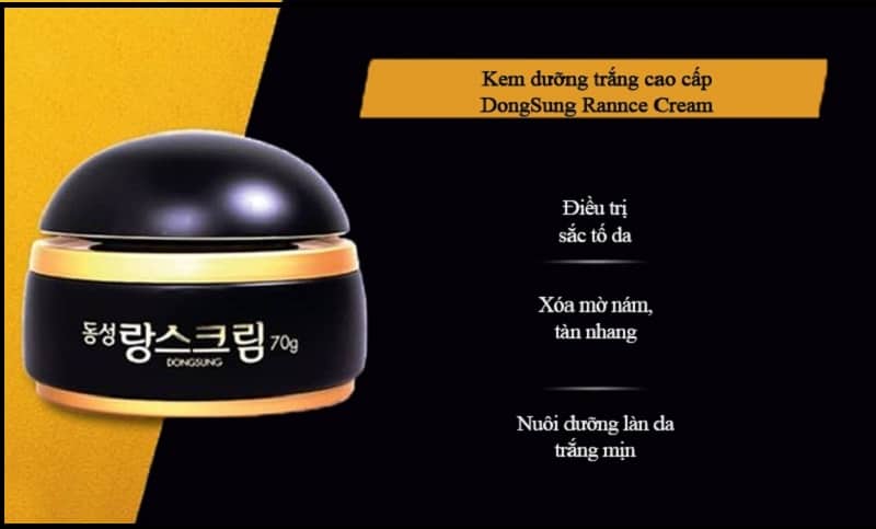 Công dụng của kem trị nám Dongsung
