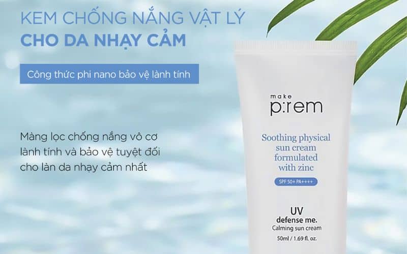 kem chống nắng vật lý make prem