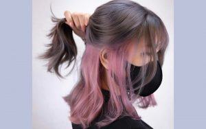 Tóc highlight màu hồng