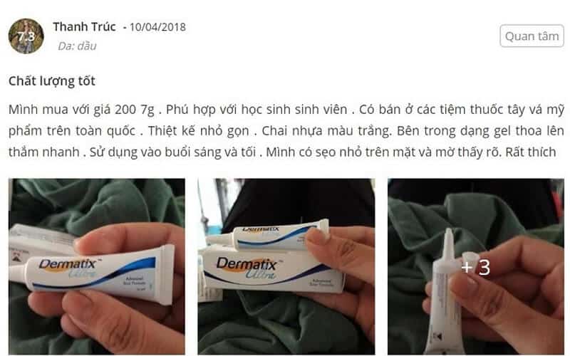 Thuốc trị sẹo Dermatix hiệu quả ra sao?