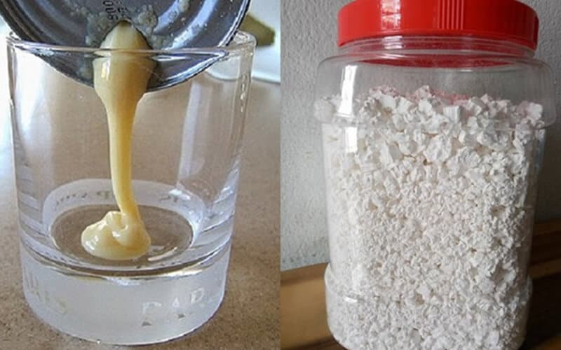 Bột sắn dây với sữa đặc