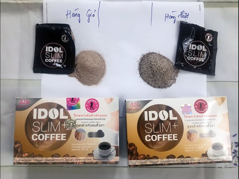 Cách phân biệt Idol Slim Coffee thật giả