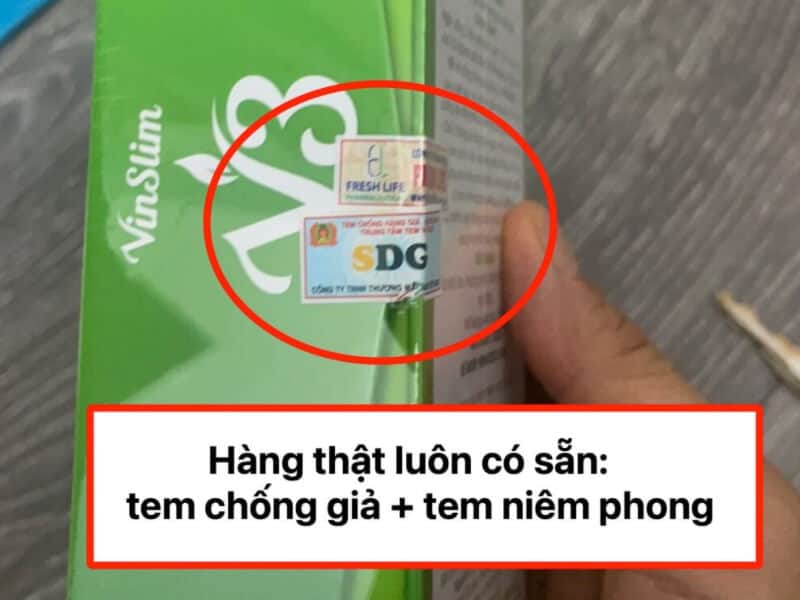 Cách phân biệt viên sủi giảm cân Vinslim V3 thật giả