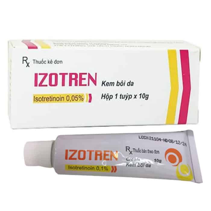 Công dụng của kem trị mụn izotren